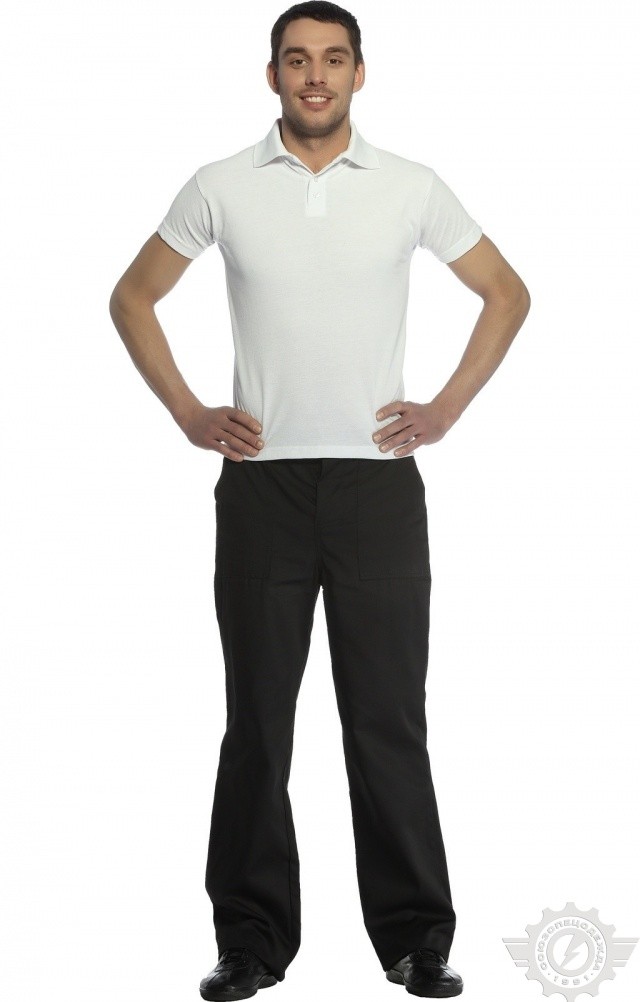 66338 Тенниска-поло белая  Одежда для салонов красоты  размер S (46) Спецодежда  - Вид №5