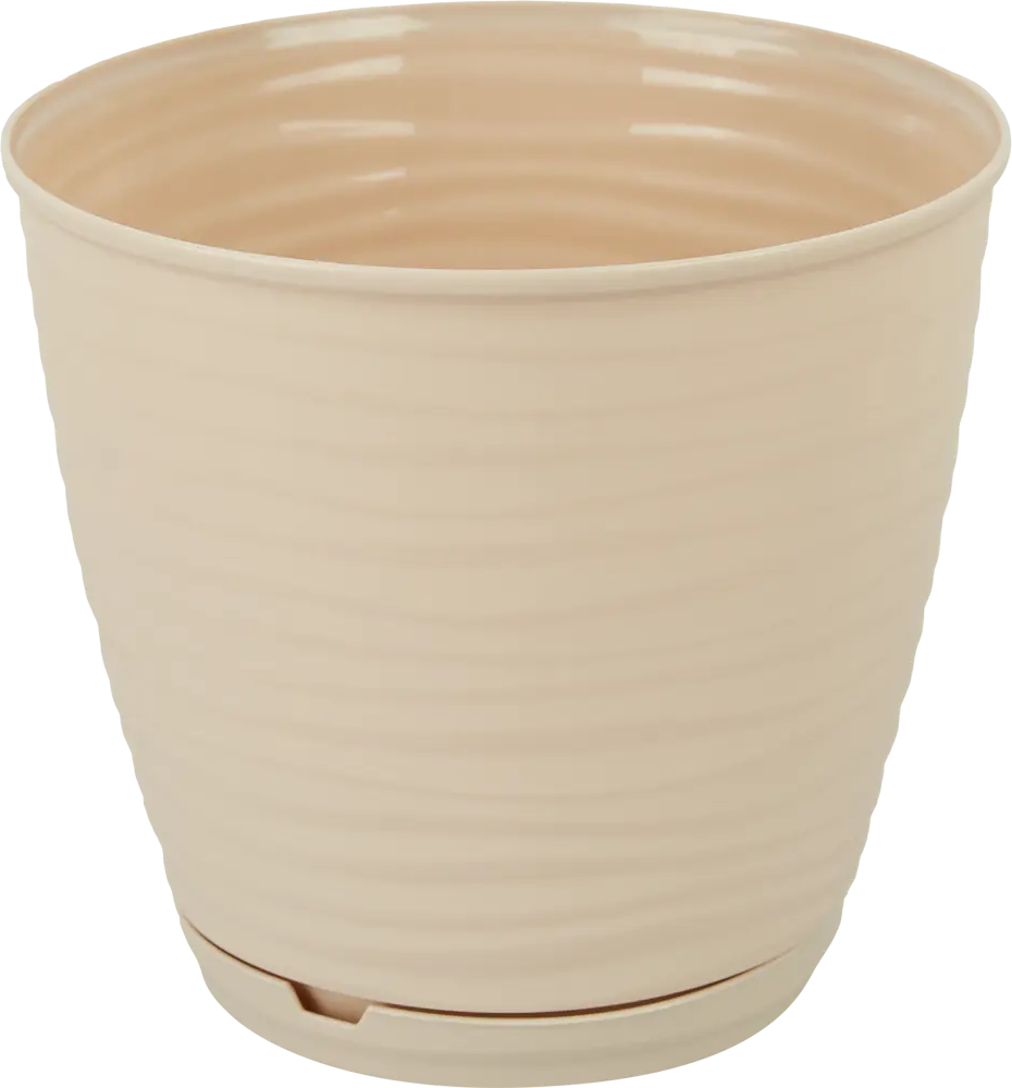 IDI LAND Saffron — горшок для цветов с поддоном в бежевом цвете 84533072