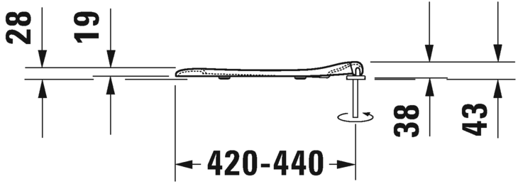 0064204700 Крышка сиденье для унитаза Duravit Duraplus - Вид №4