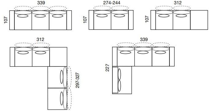 Gobbo Salotti 3-х местный модульный кожаный диван sun-id-1405366 - Вид №5