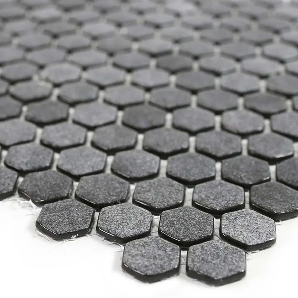 Мозаика стеклянная Natural STP-GR009-HEX 29x29 см цвет темно-серый 84830279 STLM-2178905 Santreyd Steppa - Вид №1