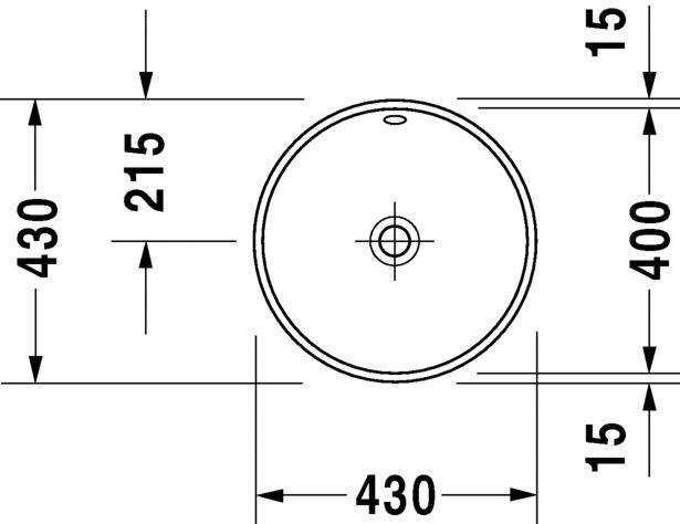 046840 Встроенная раковина под столешницу овальная Duravit Architec - Вид №1