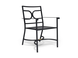 Стальной садовый стул с подлокотниками