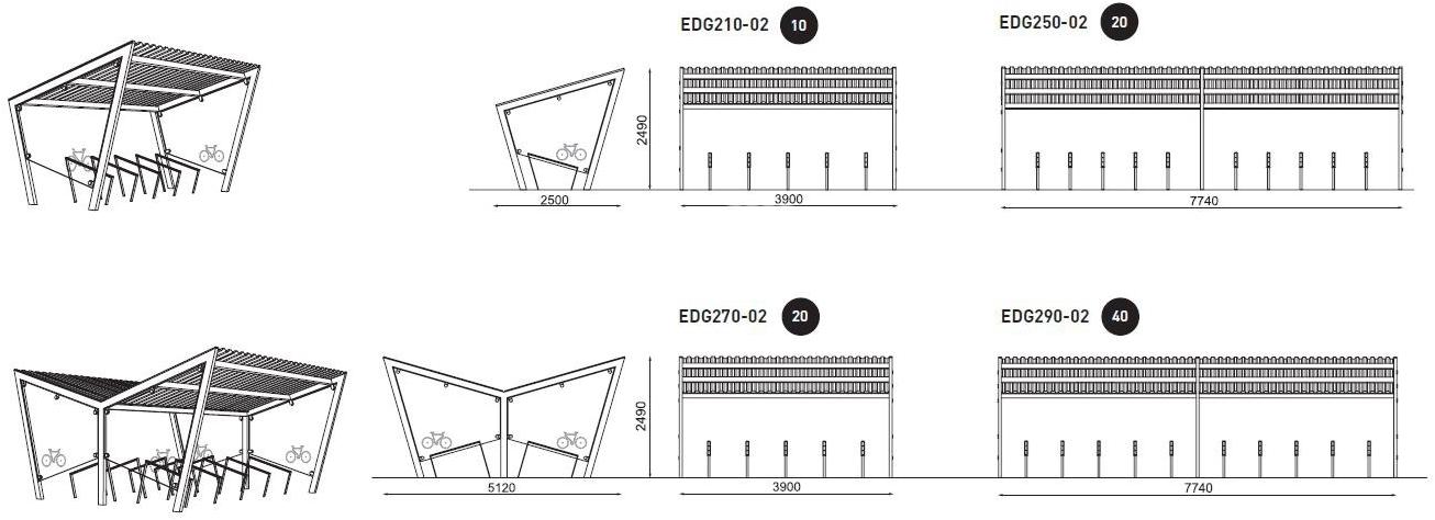 mmcité1 Укрытие из стали и стекла для велосипедов Edge sun-id-1398594 - Вид №12