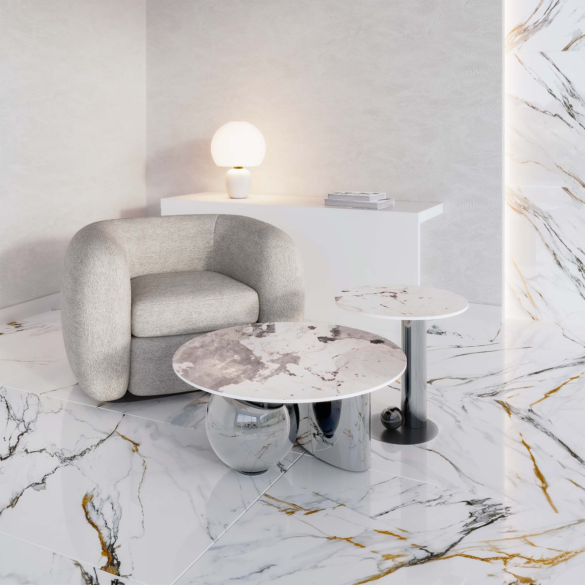 Круглый журнальный столик из спеченного камня GIULIA GRILLO PARIGI ARCH-00107294 - Вид №2