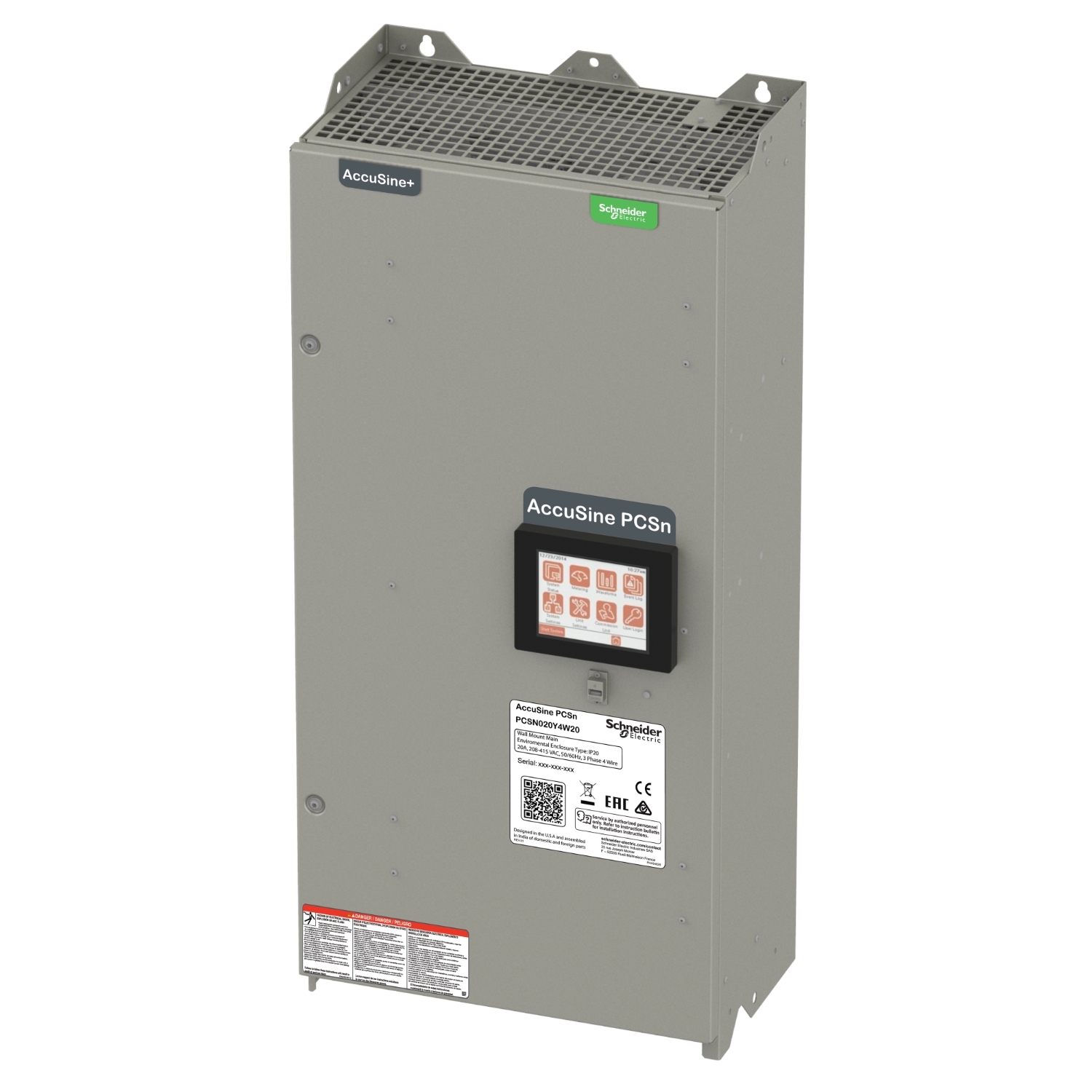 PCSN060Y4W20 Активный фильтр PCSn 60A 208-415Vac IP20 Schneider Electric AccuSine 