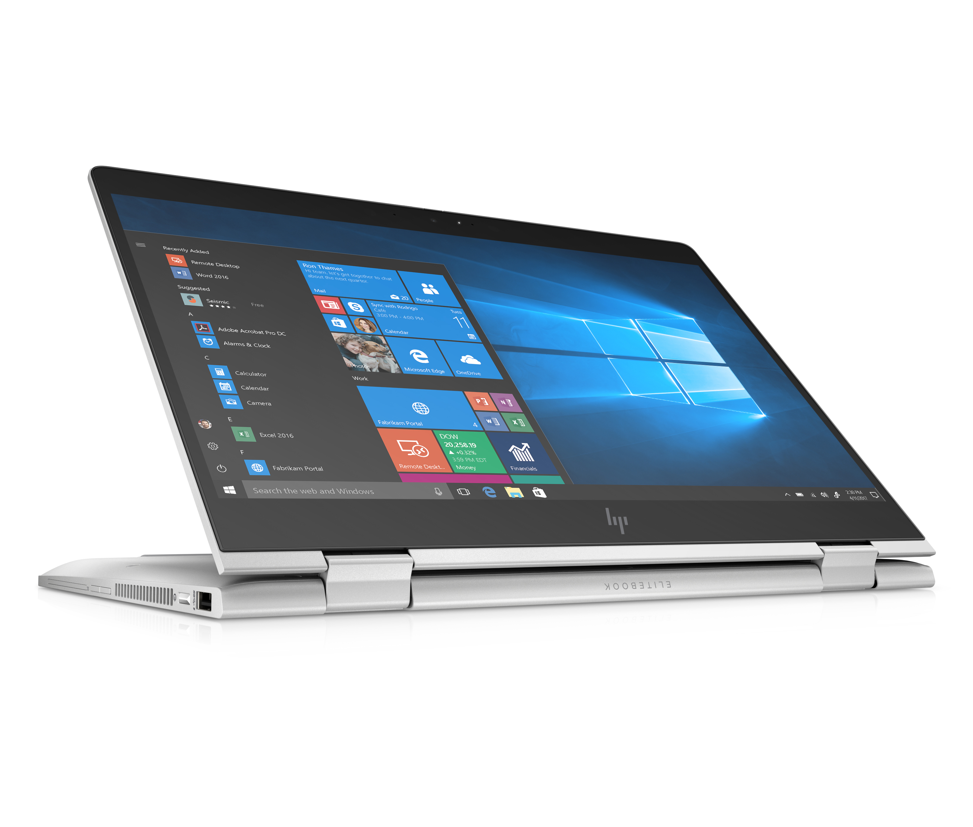 6XE11EA#ACB elitebook x360 830 g6 13.3"(1920x1080)/touch/intel core i7 8565u(1.8ghz)/32768mb/1000pcissdgb/nodvd/int:intel hd graphics 620/lte/3g/53whr/war 3y/1.35kg/silver/w10pro + 1000 nit sure view HP Santreyd  - Вид №3