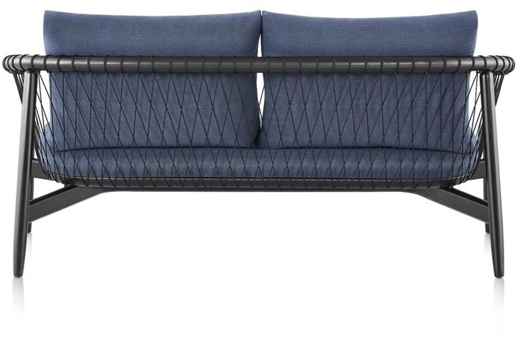 Herman Miller 2-х местный диван из дерева и ткани Crosshatch sun-id-1488065 - Вид №2