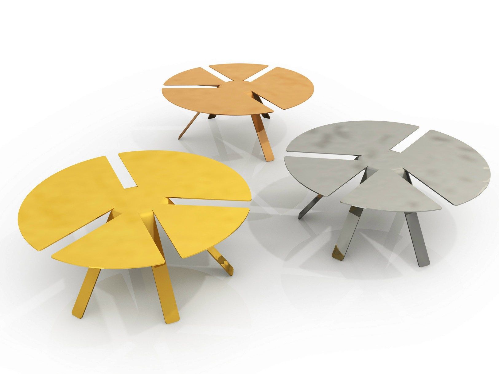 Алюминиевый круглый низкий журнальный столик altreforme ARCH-00101152 - Вид №1