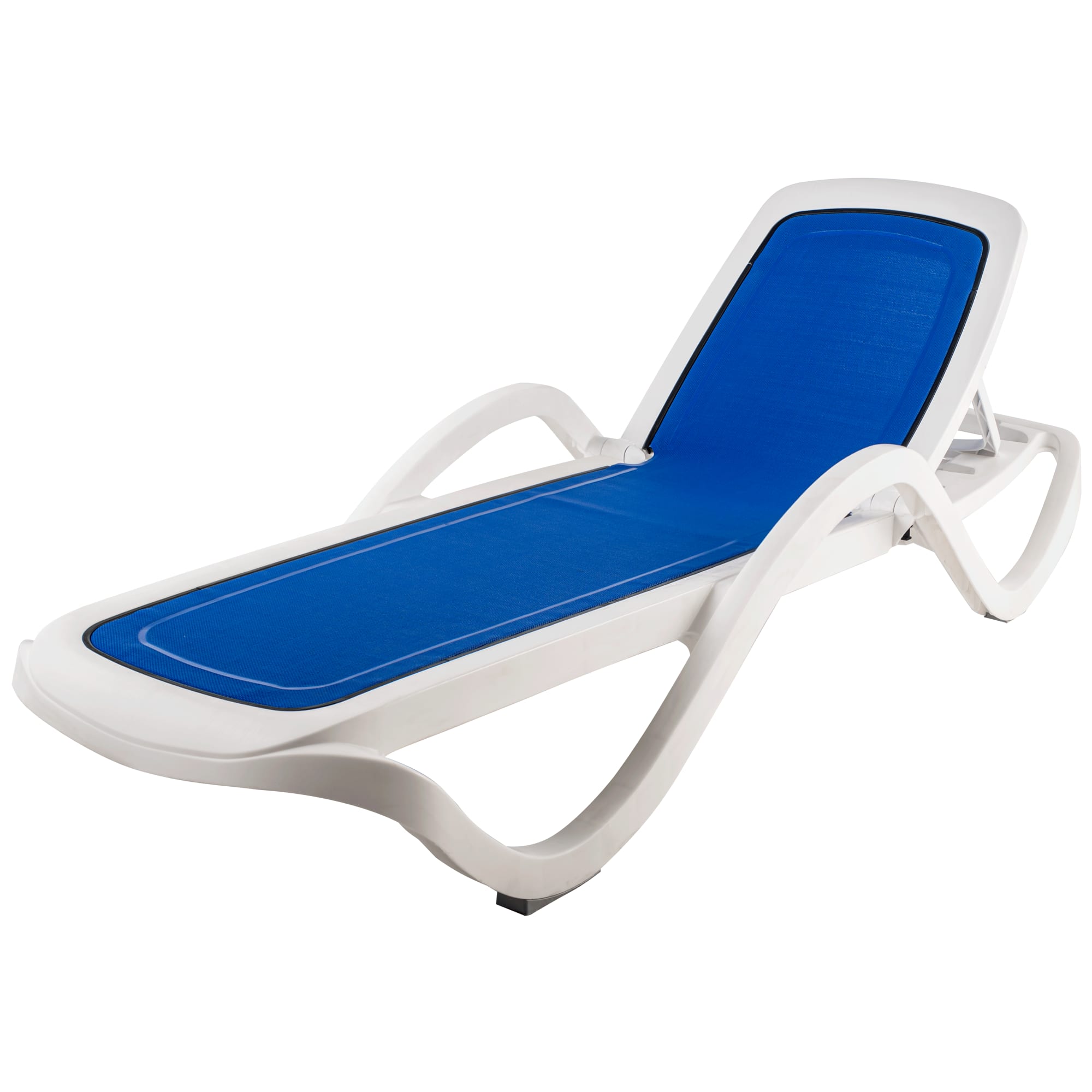 88243236 Шезлонг Элластик-пласт Capri 73x41x195 см пластик/ткань белый Santreyd 