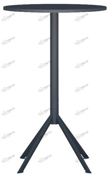 Ares Line Круглый высокий стол из стали Liner sun-id-1507512