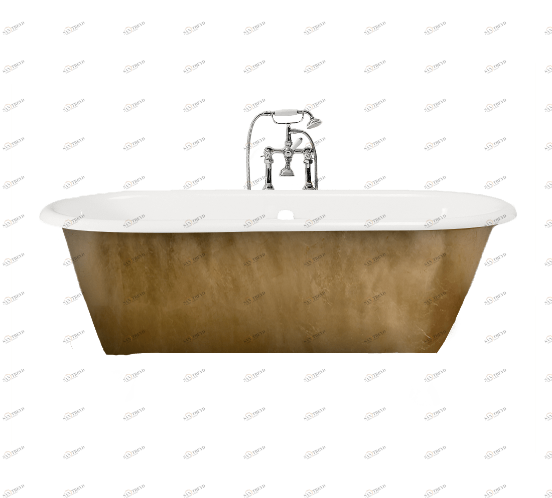 Gentry Home Bexley Cast iron bathtubs with feet Gold leaf GH101893 
