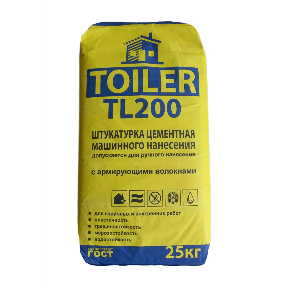 Штукатурка цементная механизированная Toiler TL200 25 кг 84858028 STLM-2037653