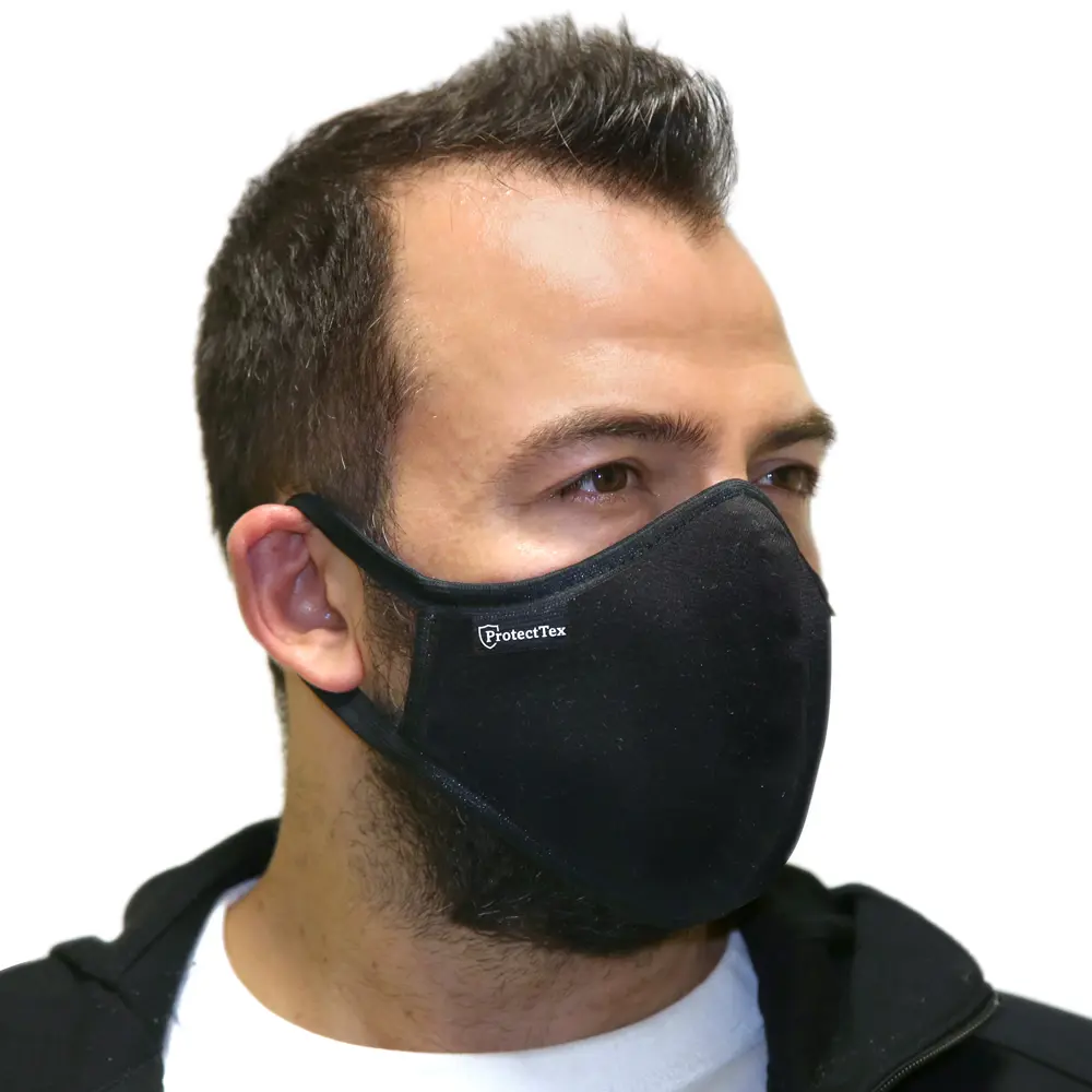 Маска для лица гигиеническая многоразовая ProtectTex, 190x140x5 мм, хлопок/ПЭ, цвет черный 82643629 STLM-2051461 Santreyd  - Вид №3