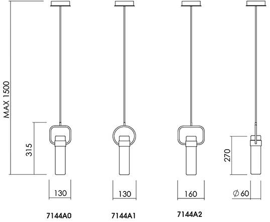 NEXO LUCE Светодиодная подвесная лампа Oxen pendant lamp 7144a0/-a1/-a2 - Вид №9
