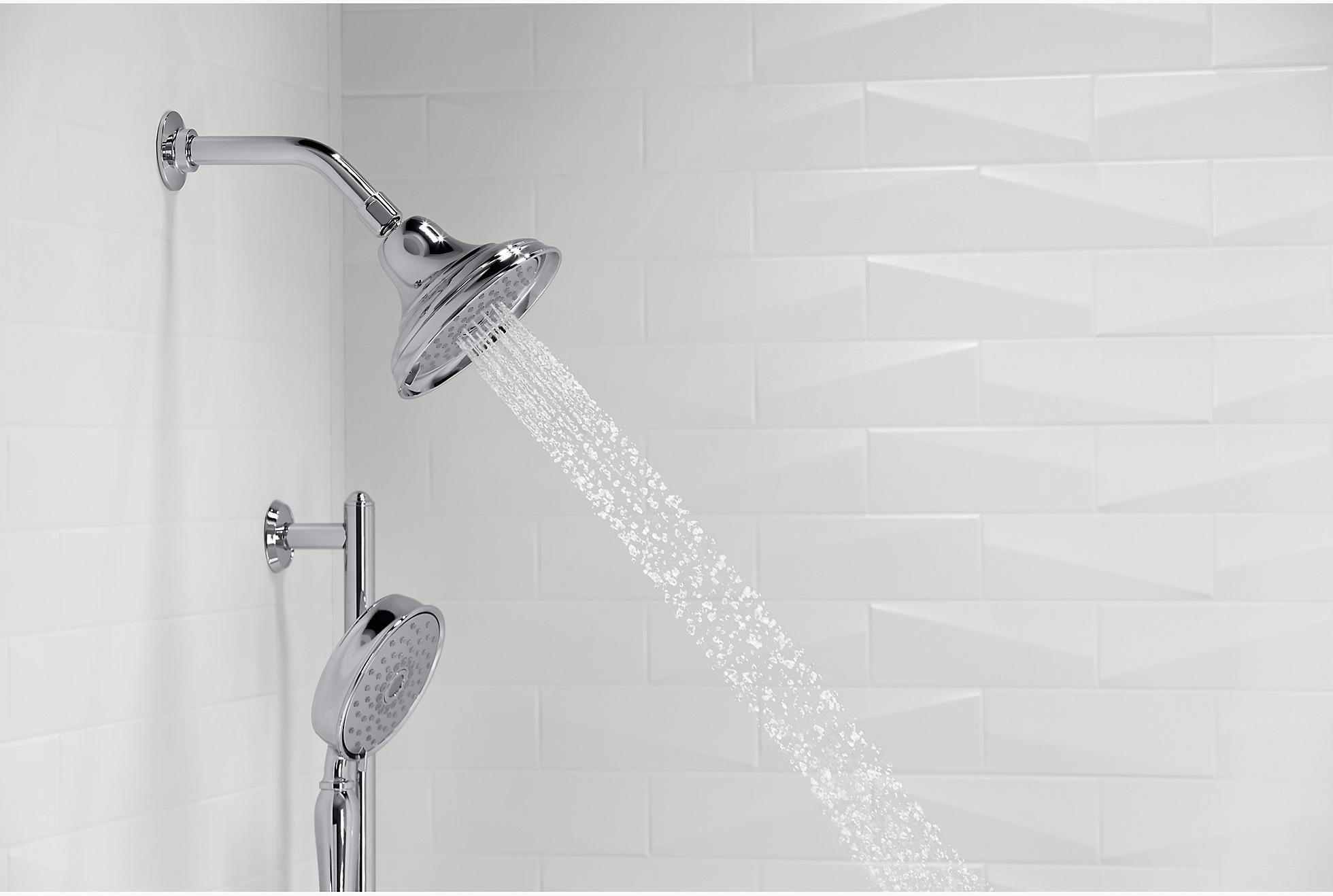 KOHLER Многофункциональная душевая лейка Bancroft 2,5 галлона в минуту с технологией всасывания воздуха Katalyst K-22167-PB  - Вид №4