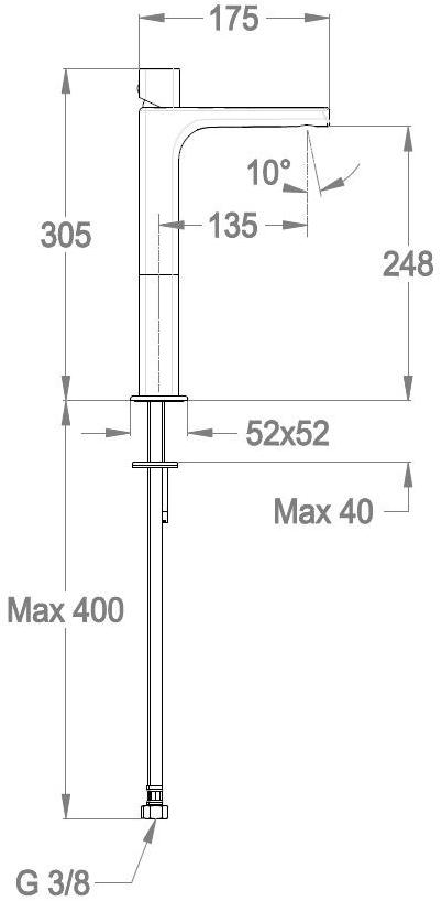 Fir Italia Смеситель для умывальника, однорычажный, без сливного крана Daily cube 45 4511400 - Вид №1