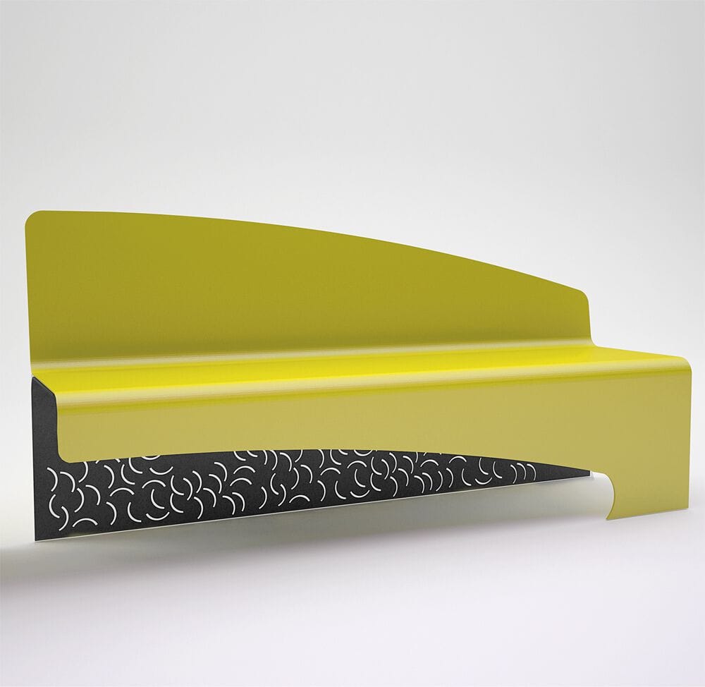 Стальная скамья со спинкой CITYSì ECLISSE ARCH-00043573 - Вид №4