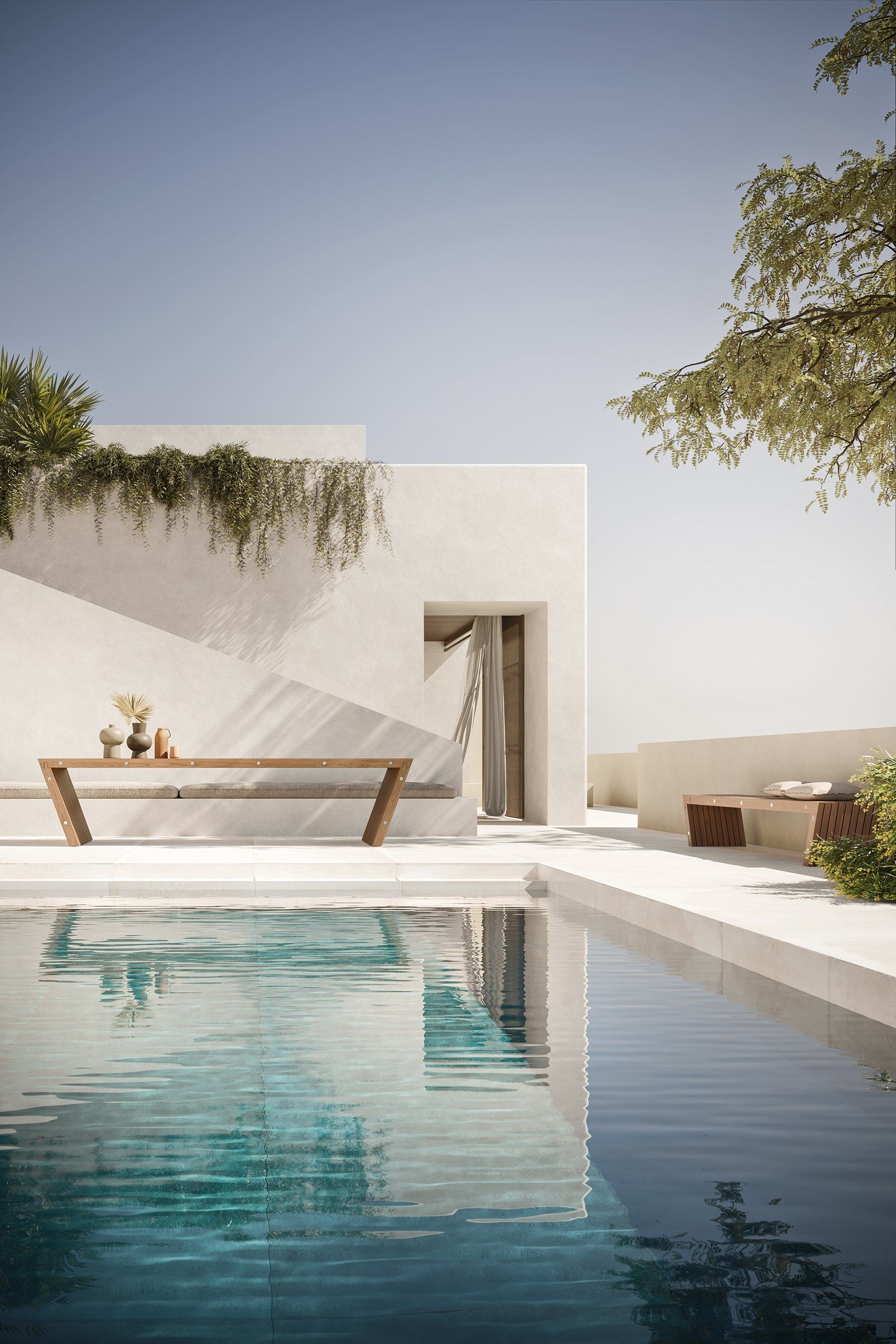 Садовая скамейка из массива дерева MODULNOVA XY ARCH-00049551 - Вид №1