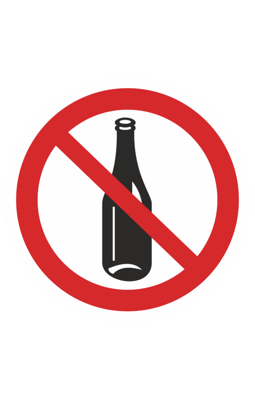 68758 Знак "Вход со спиртными напитками запрещен"  Различные знаки для общественных мест размер 100 х 100 мм Спецодежда 