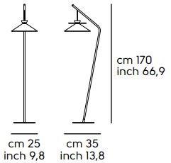 Midj Торшер с прямым светом из окрашенного металла Japan sun-id-1504814 - Вид №4