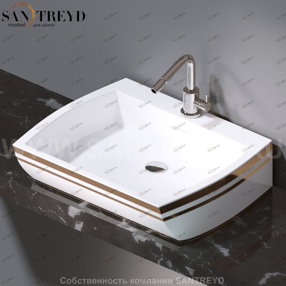 L282.467B Накладная раковина на столешницу  овальная A. e T. Italia SQUARE AeT ITALIA