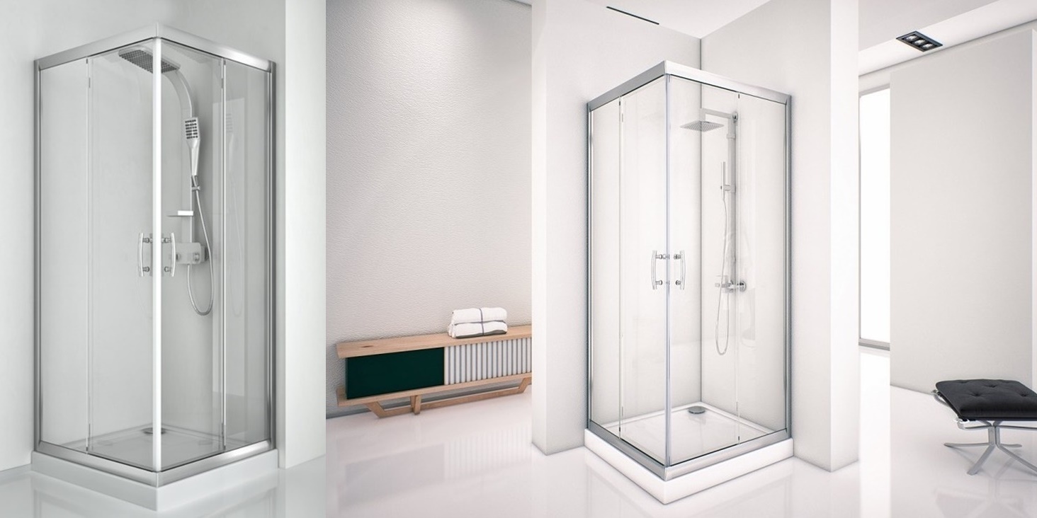 Душевой уголок Aquanet Alfa Cube 90x90-12, прозрачное стекло 168416 - Вид №2