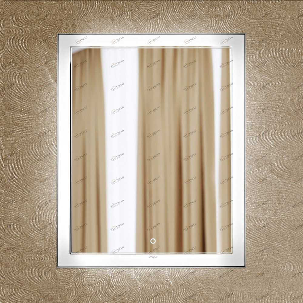 Зеркало настенное с подсветкой 70х80 см белое Bella Lux ALAVANN BELLA LUX 303911 Белый;зеркальный 