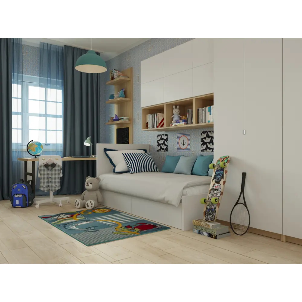 Ковёр детский Кристал 02 Кидс 1х1.5 м полипропилен 17236327 STLM-2008261 MERINOS  - Вид №3