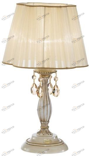 Possoni Illuminazione Старинная настольная лампа из белого золота и золота с кристаллами swarovski® Versailles 093/lp-sw/gs