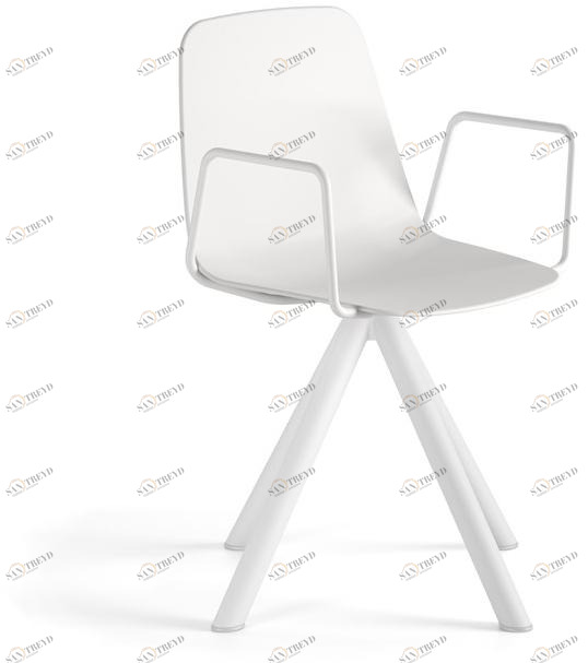 Viccarbe Вращающееся кресло из полипропилена с подлокотниками Maarten plastic sun-id-1468958