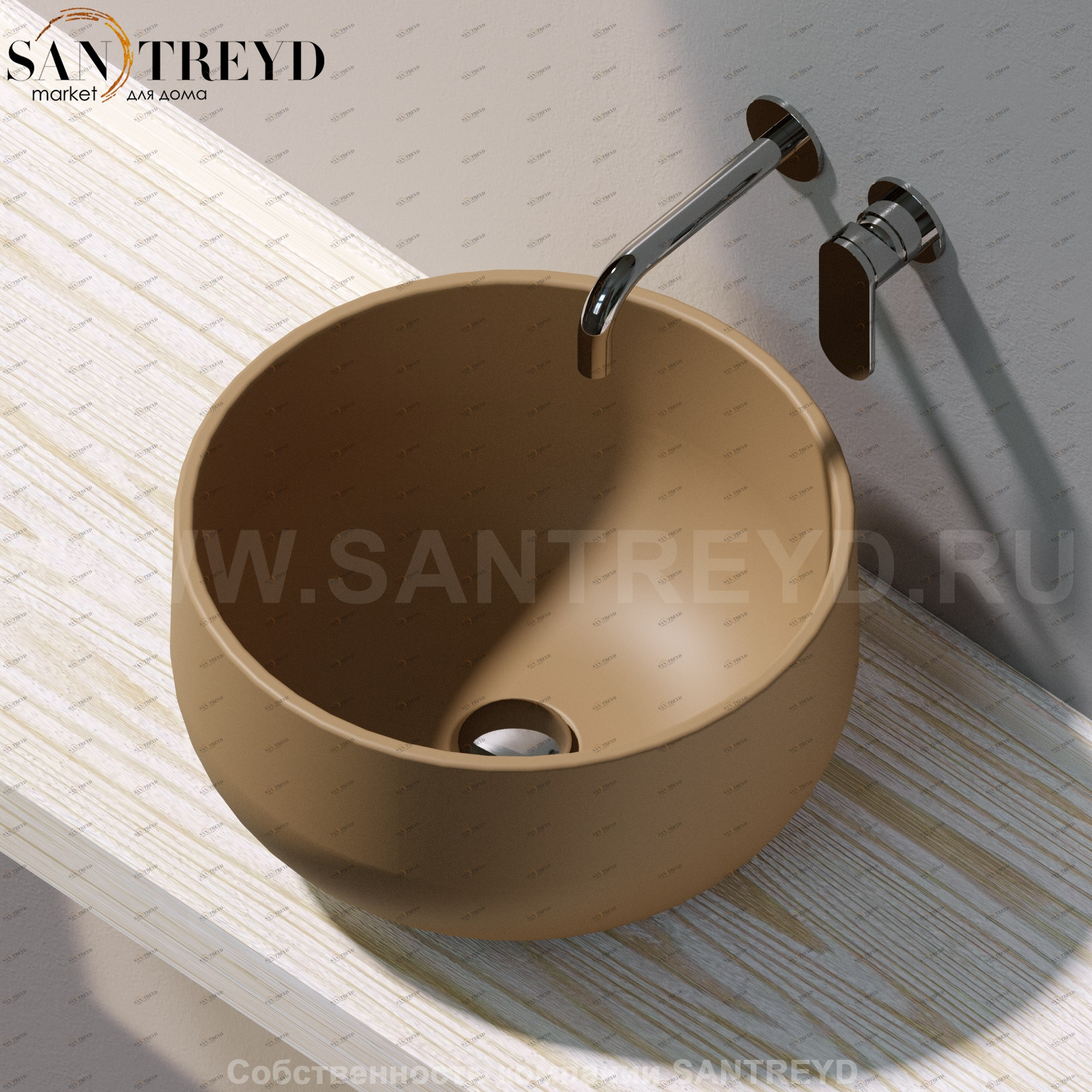 SD42L9004 Накладная раковина на столешницу  круглая Ceramica Flaminia Saltodacqua