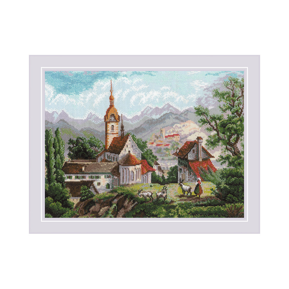 1701 Набор для вышивания Монастырь Шоненверт по мотивам гравюр XIX века 40 х 30 см RIOLIS Сотвори Сама 