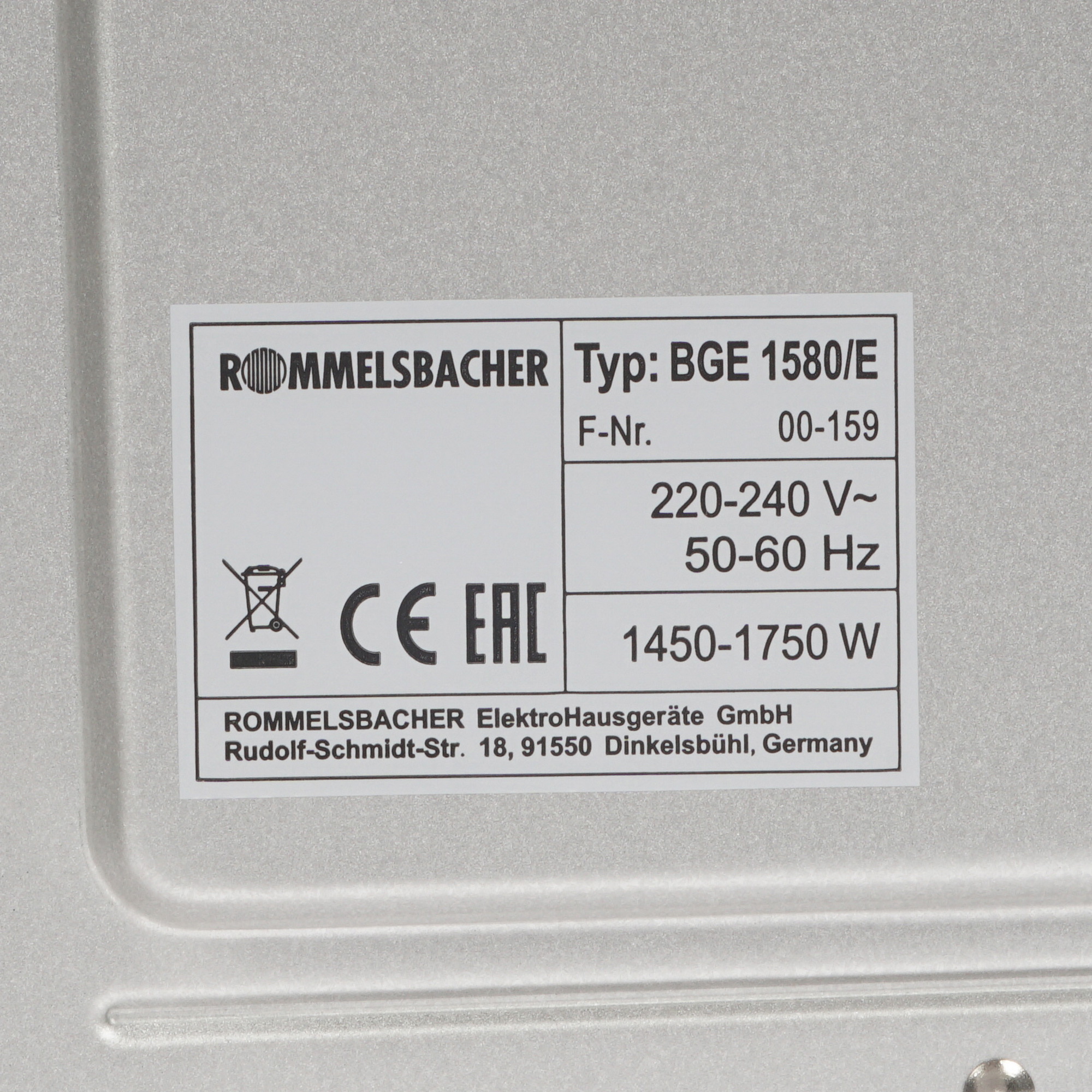 8159743 Мини-печь Rommelsbacher BGE 1580/E черный STDN-0111645 - Вид №6