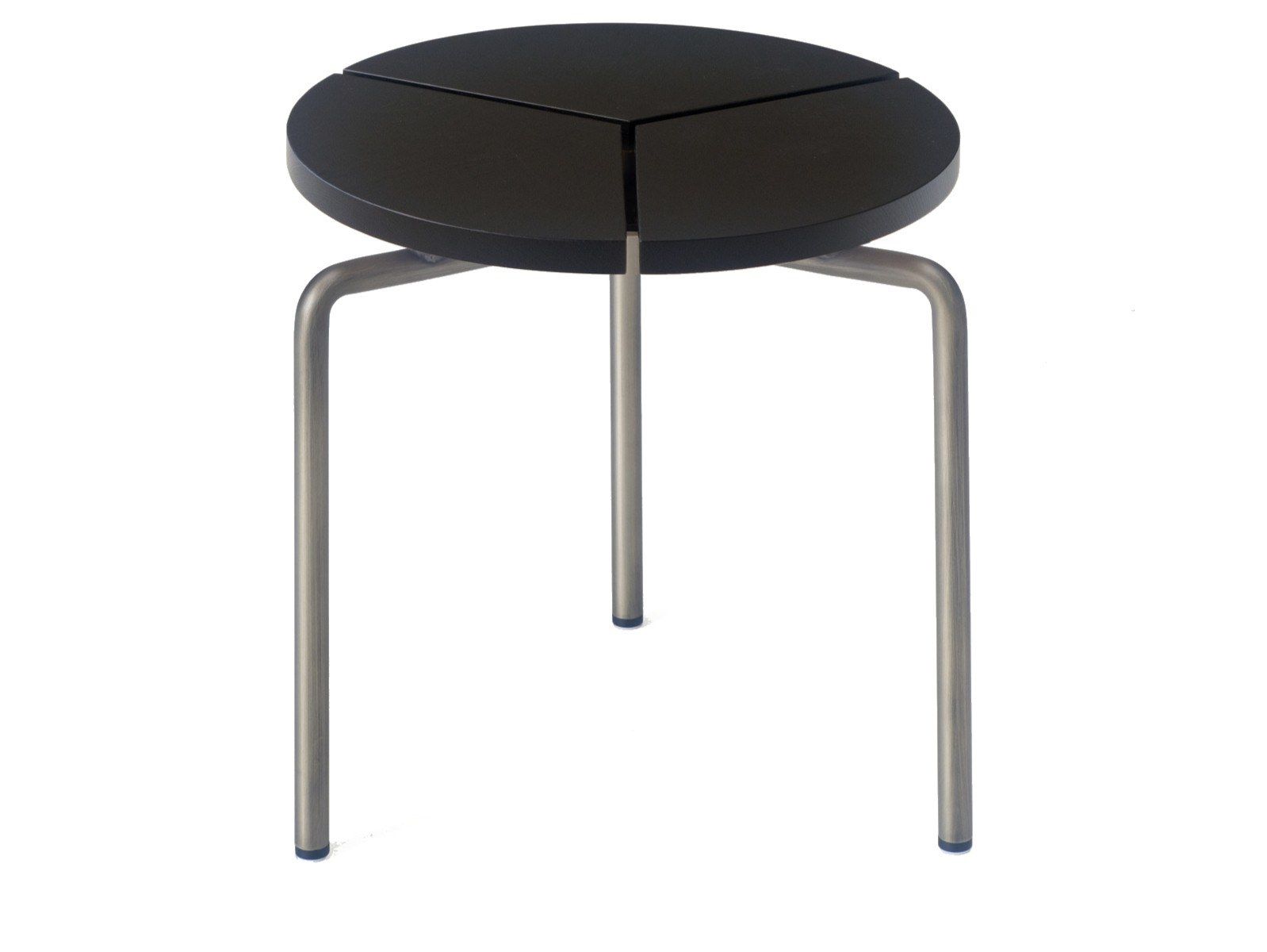 Круглый журнальный столик из нержавеющей стали и дерева BassamFellows ARCH-00104939 - Вид №4