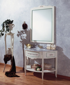 9035 Tifernoit Декорированная композиция для ванной в тонкую полоску Bagno