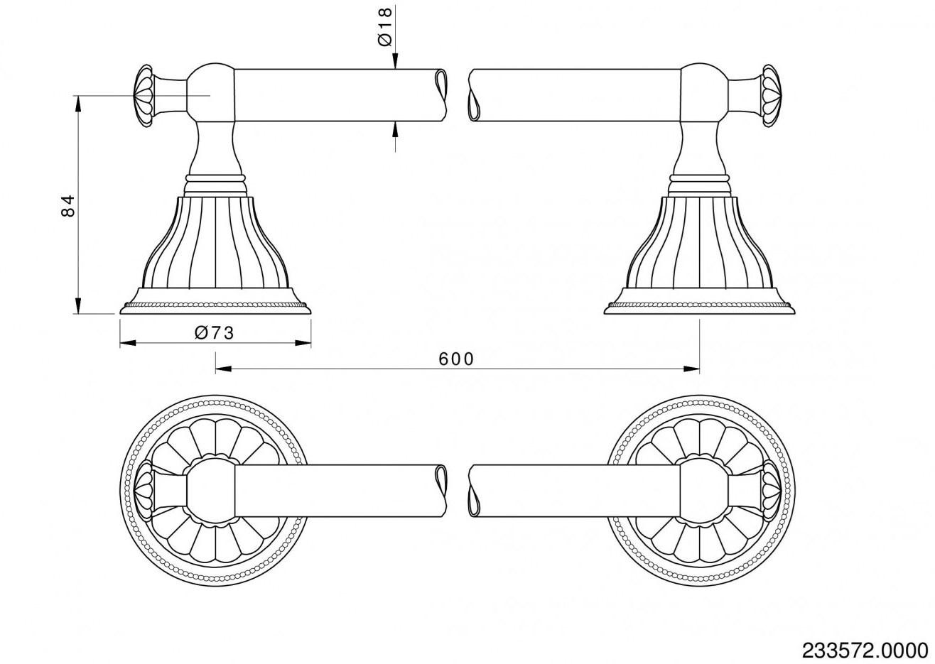 Bronces Mestre Вешалка для полотенец Artica with porcelain 233572.0000.50 - Вид №1