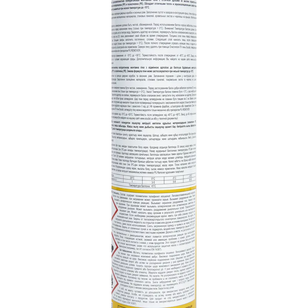 Пена монтажная бытовая Soudal для окон и дверей 45 зимняя 750 мл STLM-2095594 - Вид №3