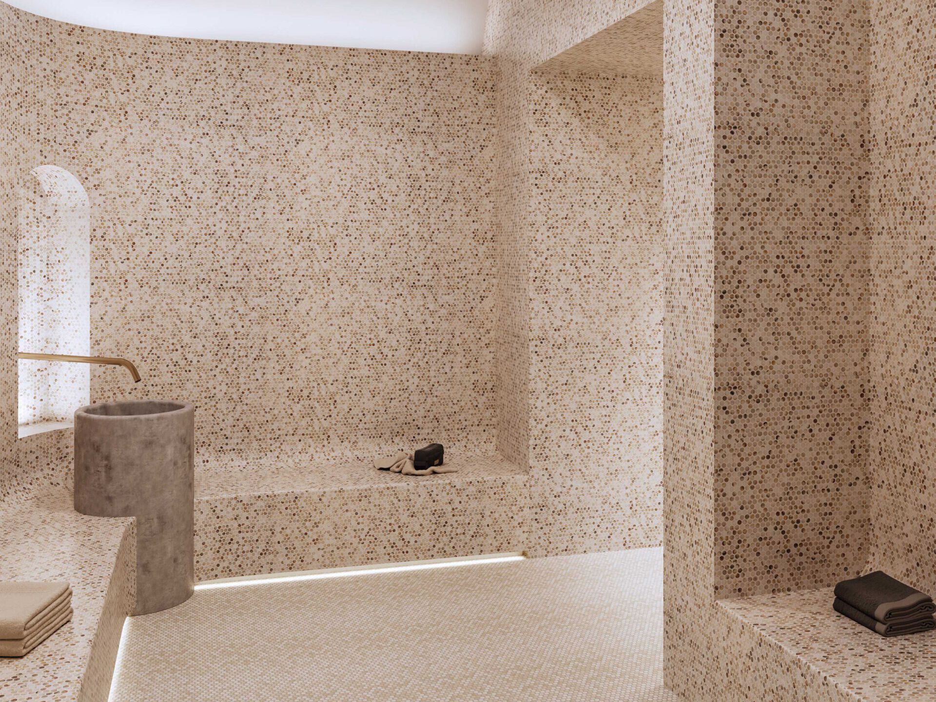 Стеклянная мозаика Onix Высококлассный мрамор "Пенни" ARCH-00110761 - Вид №3