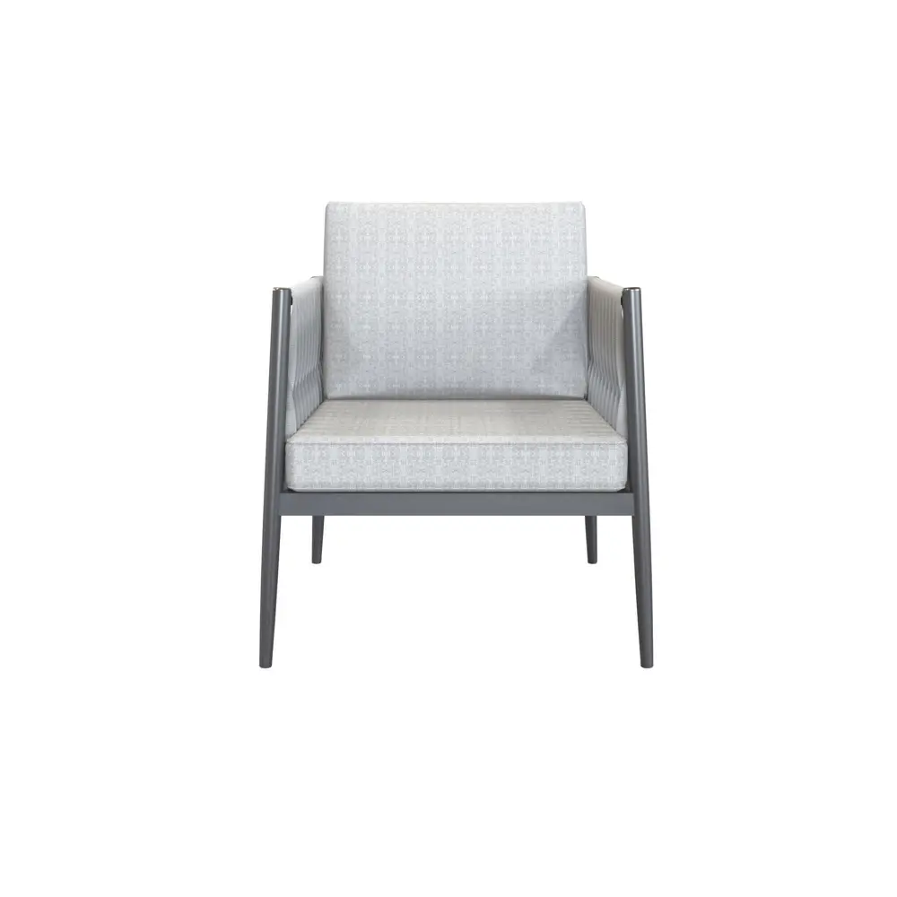 Набор садовой мебели Naterial Henio алюминий/полиэстер/стекло серый: стол, диван и 2 кресла STLM-2179816 - Вид №4