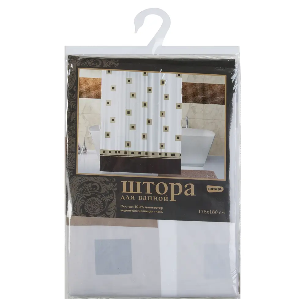 Штора для ванной комнаты «Classicus» 180х180 см цвет белый 17942483 STLM-2195380 Santreyd Без серии - Вид №3