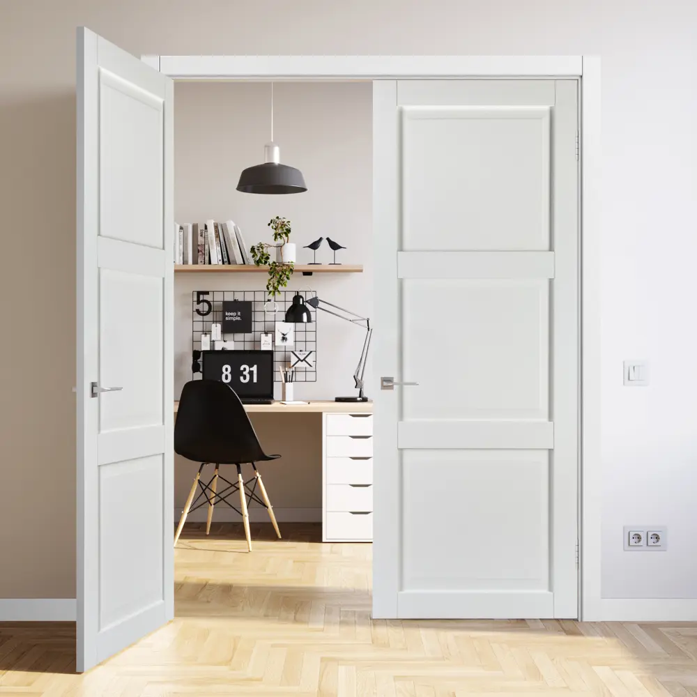 Дверь межкомнатная глухая Адажио 80x200 см Hardflex белый с замком и петлями 82636286 STLM-2101781 МАРИО РИОЛИ  - Вид №8