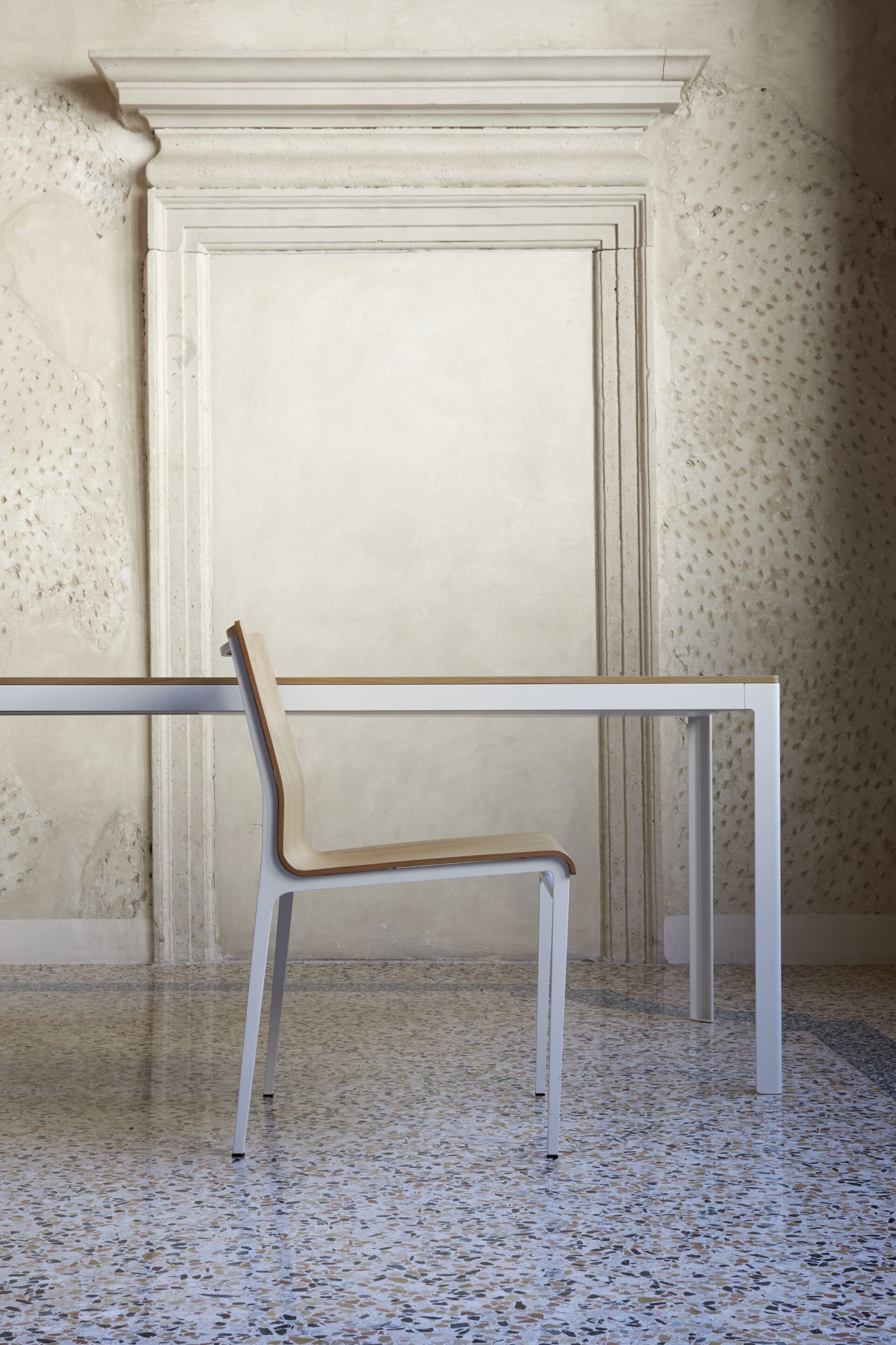 Алюминиевый стол с деревянной столешницей isOnAir Bertoncini ARCH-00100504 - Вид №8