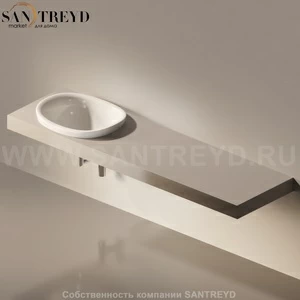 Flaminia IO e SI Столешница с отверстием под раковину от 80 до 250 см серая IO60M4.1019