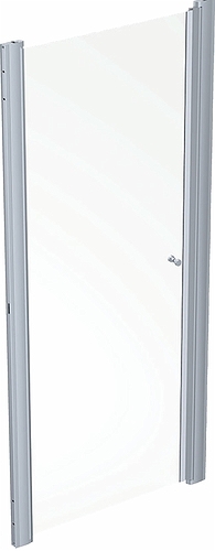 500.891.00.5 Распашная дверь IDO Showerama 10-0, IDO Showerama 10-0, матовый профиль / прозрачное стекло, 900 мм  - Вид №2