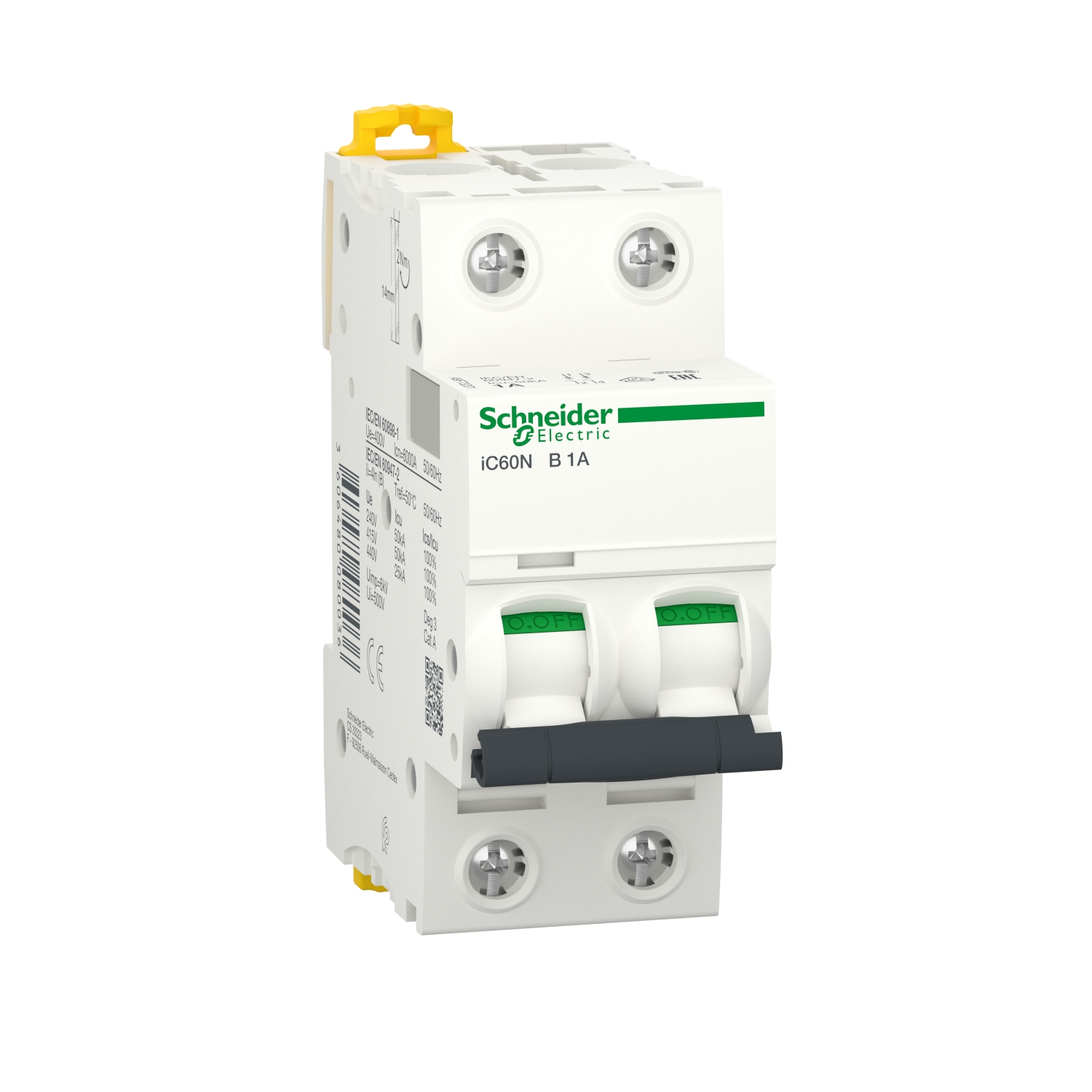 A9F73201 Автоматический выключатель Acti9 2P 1А (B) 6кА Schneider Electric Acti 9 