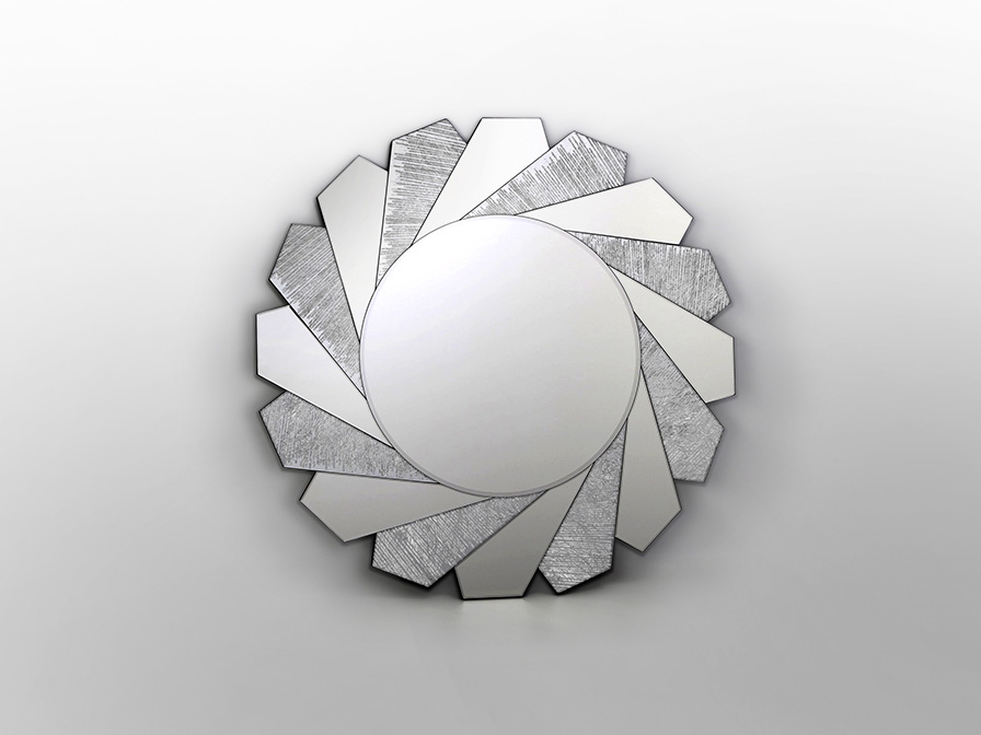 109209 Зеркало Ø100 см серебристое Schuller Flavia - Вид №1