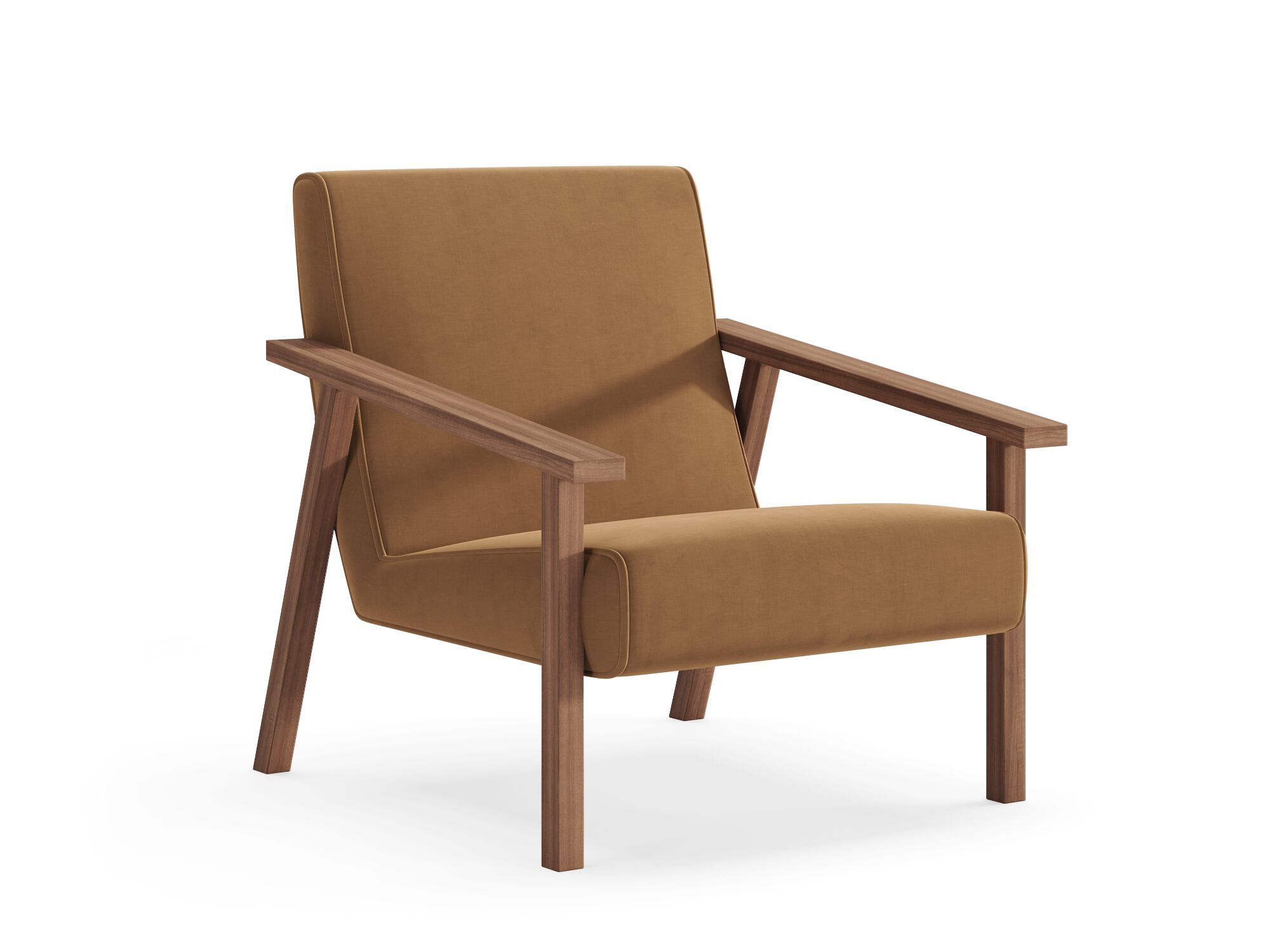 Бархатное кресло с подлокотниками PRADDY Miller ARCH-00138833