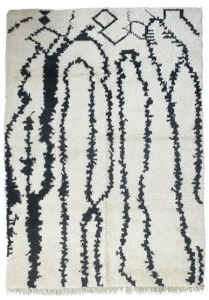 AFOLKI Прямоугольный шерстяной коврик Beni ourain Taa1272be