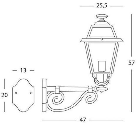SOVIL Бра для наружного освещения из литого алюминия Elegance 855 - Вид №2